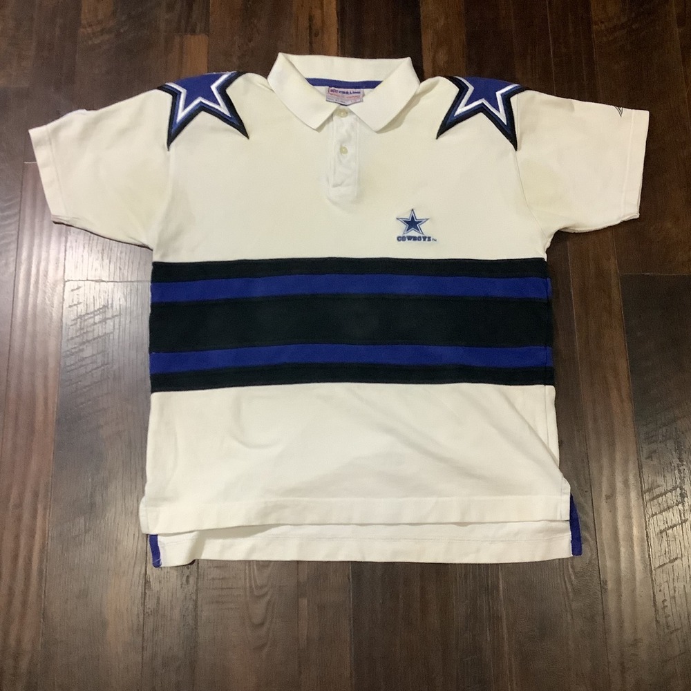 Vintage Dallas Cowboys NFL Pro Line Apex One Polo Shirt Mens Large Emboriderd